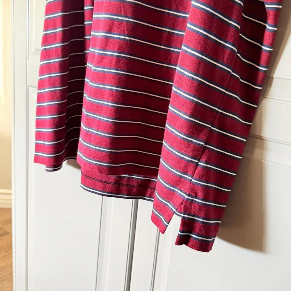 Polo Ralph Lauren Classic Fit Striped Soft Polo Shirt, Burgundy Navy, XXL